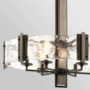 Aberdeen Chandelier - 6 Light Sources - Distressed Gray Wood, Distressed Elstead Bronze small 2