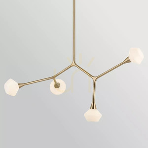 Cassius Island Pendant - 4 Light Sources - Champagne Bronze by Elstead small 3