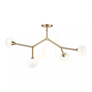 Cassius Island Pendant - 4 Light Sources - Champagne Bronze by Elstead small 7