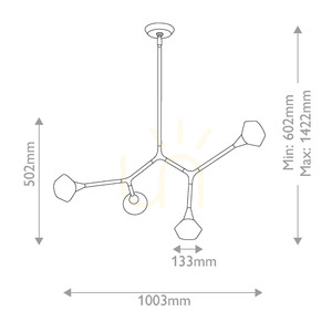Cassius Island Pendant - 4 Light Sources - Champagne Bronze by Elstead small 8