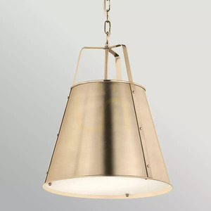 Etcher Large Pendant Light - 2 Light Sources - Champagne Bronze Elstead small 1