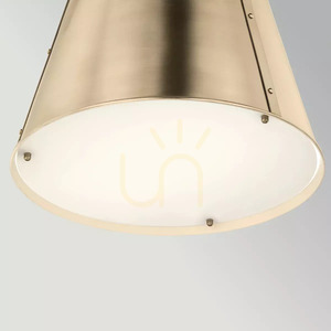 Etcher Large Pendant Light - 2 Light Sources - Champagne Bronze Elstead small 2