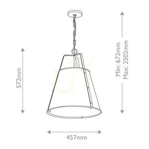 Etcher Large Pendant Light - 2 Light Sources - Champagne Bronze Elstead small 5