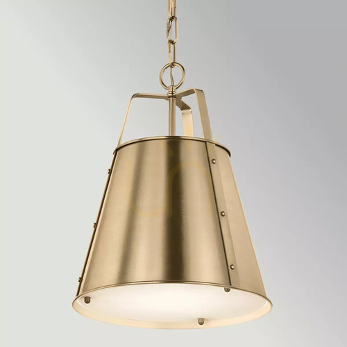 Check Etcher Medium Pendant Light - 1 Light Source - Champagne Bronze Elstead