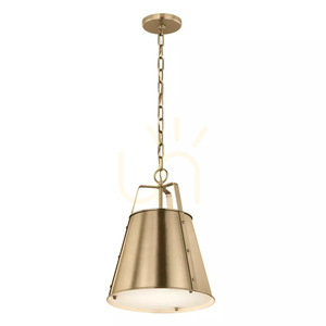 Etcher Medium Pendant Light - 1 Light Source - Champagne Bronze Elstead small 0