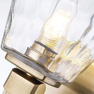 Marant Wall Light - 1 Light - Champagne Bronze - Clear Glass Shade Elstead small 2