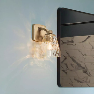 Marant Wall Light - 1 Light - Champagne Bronze - Clear Glass Shade Elstead small 6