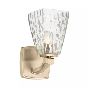 Marant Wall Light - 1 Light - Champagne Bronze - Clear Glass Shade Elstead small 0