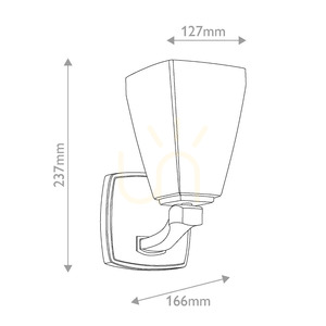Marant Wall Light - 1 Light - Polished Chrome - Clear Glass Shade Elstead small 7