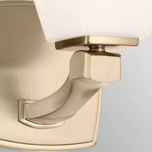Marant Wall Light - 1 Light - Champagne Bronze - Opal Glass Shade Elstead small 1