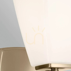 Marant Wall Light - 1 Light - Champagne Bronze - Opal Glass Shade Elstead small 2
