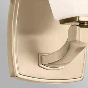 Marant Wall Light - 1 Light - Champagne Bronze - Opal Glass Shade Elstead small 4