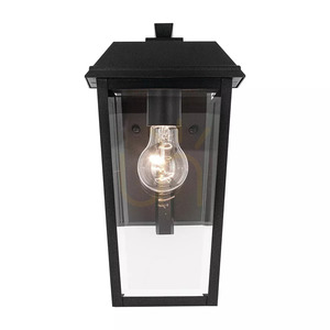 Mathus Small Outdoor Wall Lantern - 1 Light Source - Black Elstead small 1