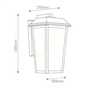 Mathus Small Outdoor Wall Lantern - 1 Light Source - Black Elstead small 7