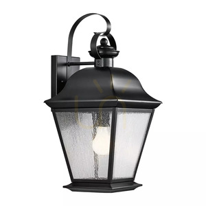 Mount Vernon Large Outdoor Wall Lantern - 1 Light Source - Black Elstead small 0