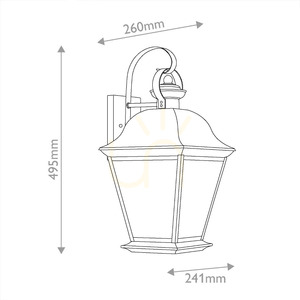 Mount Vernon Large Outdoor Wall Lantern - 1 Light Source - Olde Bronze Elstead small 5