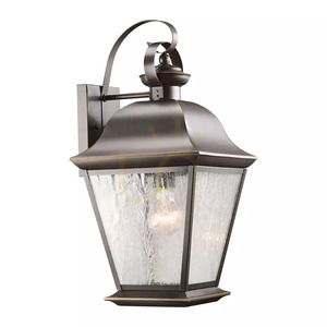 Mount Vernon Large Outdoor Wall Lantern - 1 Light Source - Olde Bronze Elstead small 0
