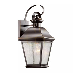 Mount Vernon Medium Outdoor Wall Lantern - 1 Light Source - Olde Bronze Elstead small 0