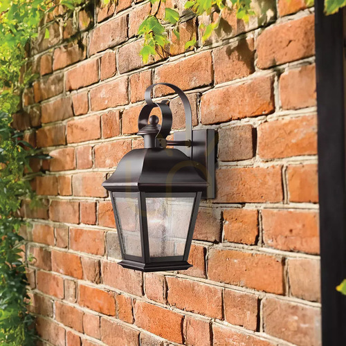 Check Mount Vernon Small Outdoor Wall Lantern - 1 Light Source - Olde Bronze Elstead