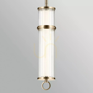 Riven LED Pendant Light - Champagne Bronze Elstead small 3