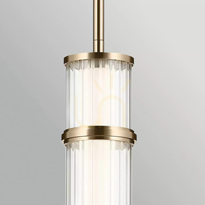 Riven LED Pendant Light - Champagne Bronze Elstead small 4