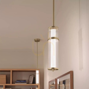 Riven LED Pendant Light - Champagne Bronze Elstead small 5