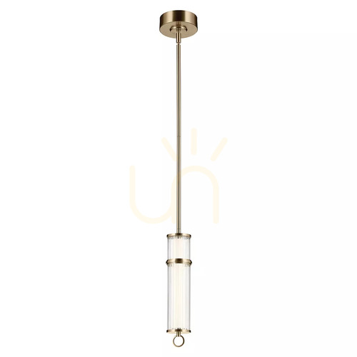 Check Riven LED Pendant Light - Champagne Bronze Elstead