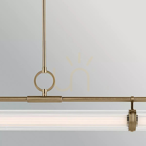 Riven LED Linear Island Pendant - Champagne Bronze Elstead small 2