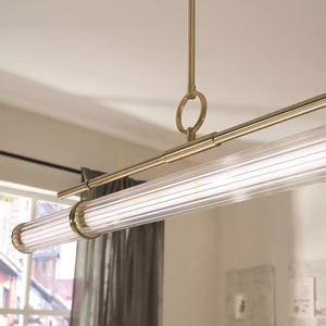 Riven LED Linear Island Pendant - Champagne Bronze Elstead small 5