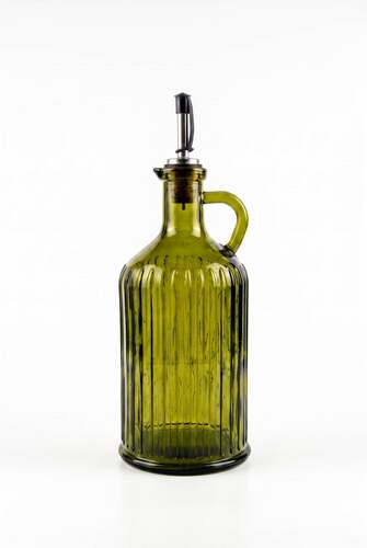 Check Olive Oil Bottle BAZAR BIZAR Glass Olive Green 27 cm