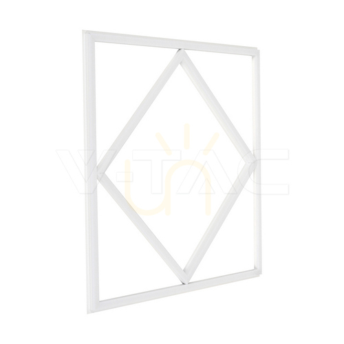 Check Recessed LED Panel V-TAC VT-6164 Diamond-in-Square 64W 6720 lm 6500K 595x595 mm White