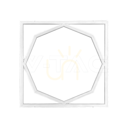 Check V-TAC VT-6172 Octagon Recessed LED Panel 595x595 mm 72W 6500K