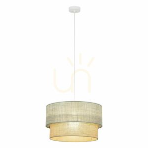TK-Lighting DUO 10900 jute pendant light, green and brown, 45 cm, 1×E27 small 7