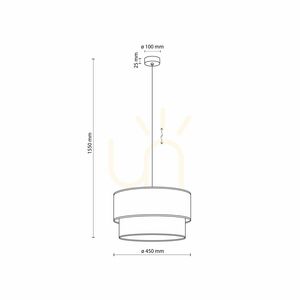 TK-Lighting DUO 10900 jute pendant light, green and brown, 45 cm, 1×E27 small 8