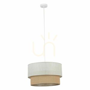 Duo Linen Jute Pendant Light 1 Xe27  450 small 0