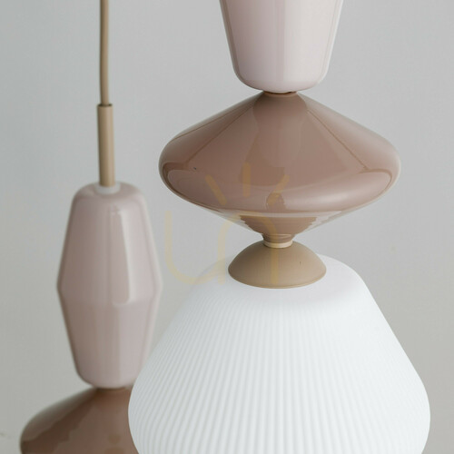 Check TK-Lighting ZEN Sabia Fuso White 11862 pendant light, 3×E14, beige and white