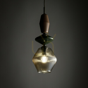 ZEN New Brown Fuso Cognac Pendant Light 1xE14 small 1