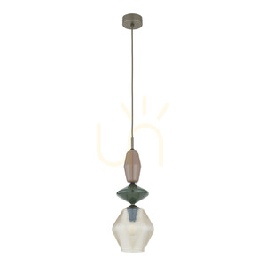 ZEN New Brown Fuso Cognac Pendant Light 1xE14 small 0