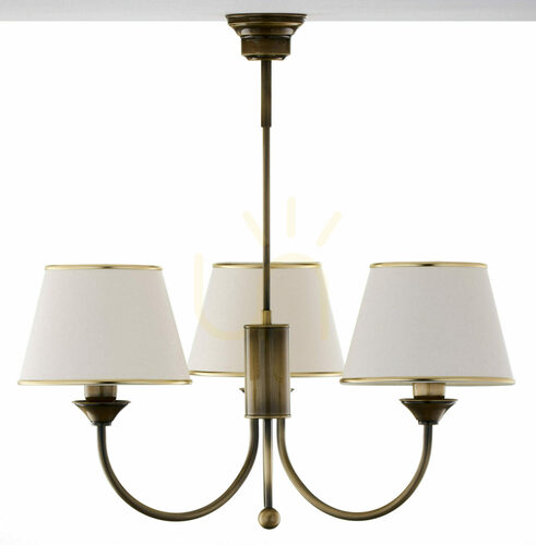 Check Chandelier Jupiter CLASSIC 2132 – antique brass, 3 × E27