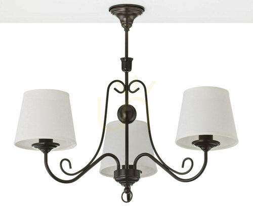 Check Jupiter ARKADA 2188 chandelier, black, 3 × E27