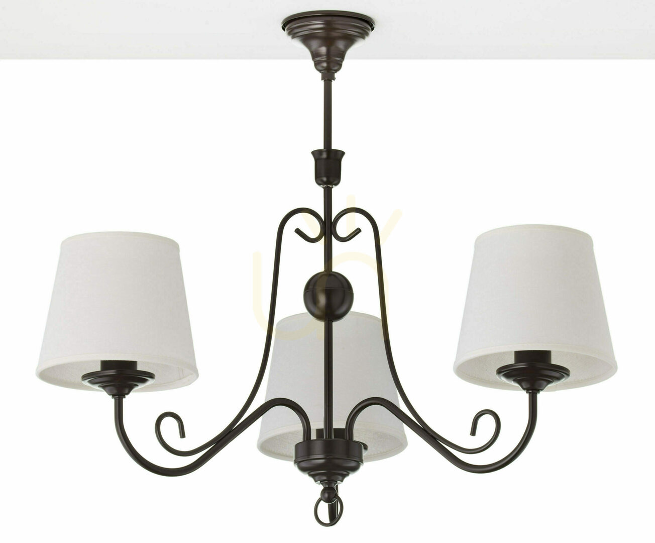 Jupiter ARKADA 2188 chandelier, black, 3 × E27