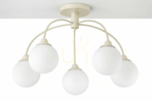 Check Jupiter NOLA 2192 chandelier, sand, 5 × E27