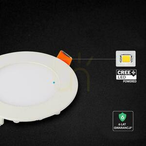 V-TAC PRO SLIM 6W LED CREE CHIP Recessed Downlight, Round, 120x12mm, CCT VT-607CCT, 480 lm, 6-Year Warranty 1 V-TAC PRO SLIM 6W LED CREE CHIP Recessed Downlight, Round, 120x12mm, CCT VT-607CCT, 480 lm, 6-Year Warranty small 1