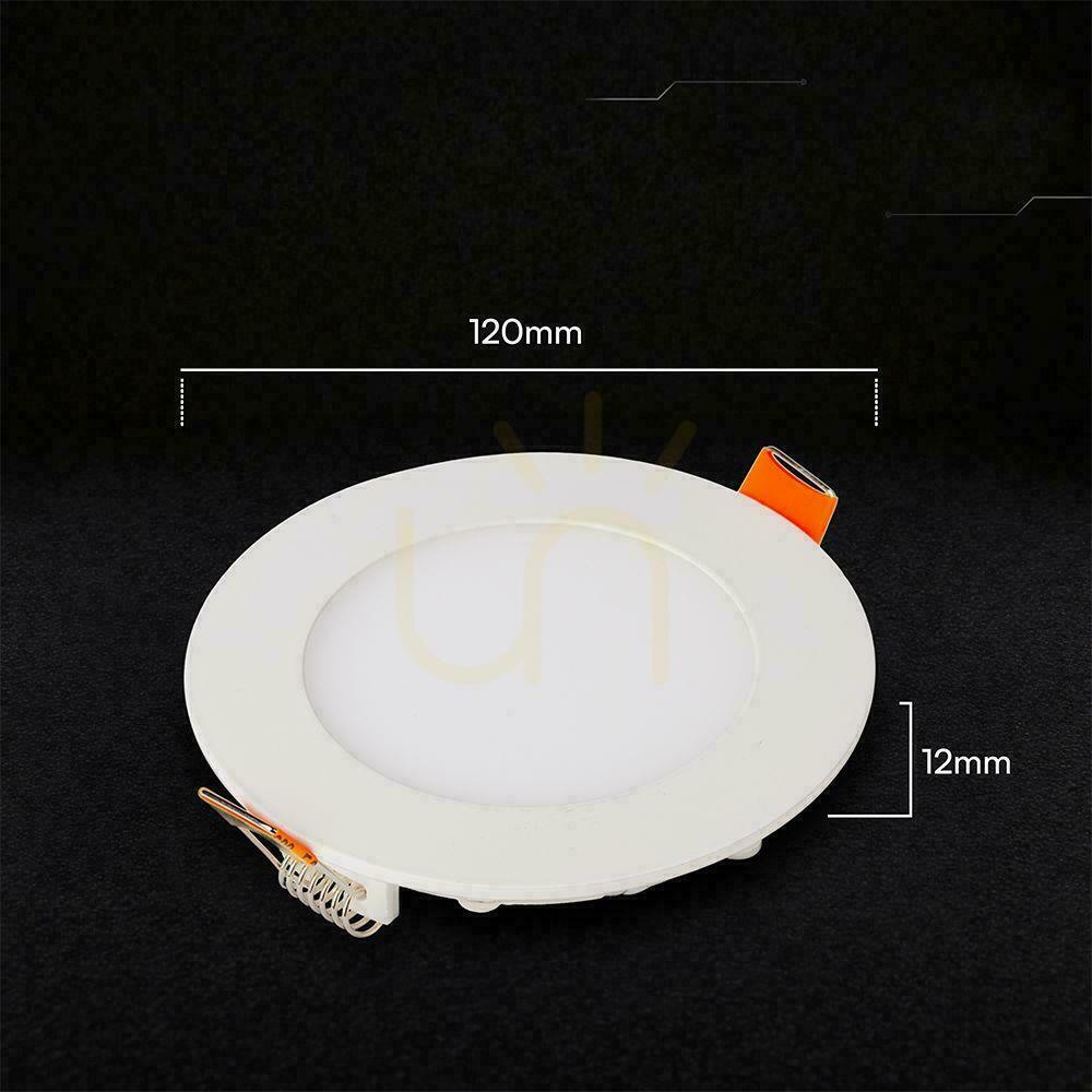 Display V-TAC PRO SLIM 6W LED CREE CHIP Recessed Downlight, Round, 120x12mm, CCT VT-607CCT, 480 lm, 6-Year Warranty V-TAC PRO SLIM 6W LED CREE CHIP Recessed Downlight, Round, 120x12mm, CCT VT-607CCT, 480 lm, 6-Year Warranty