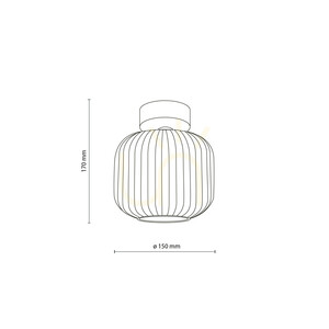Salvia Brown Ceiling Light, 1 Xe14 small 6