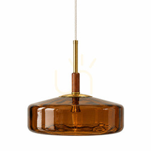 Pendant Light BAZAR BIZAR Cognac Glass Metal Brown S 160 cm 1 Pendant Light BAZAR BIZAR Cognac Glass Metal Brown S 160 cm small 1