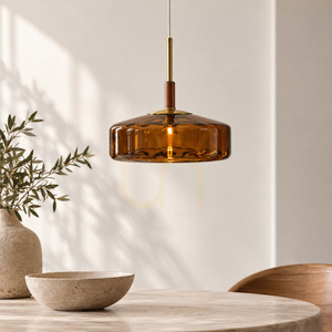 Pendant Light BAZAR BIZAR Cognac Glass Metal Brown S 160 cm 2 Pendant Light BAZAR BIZAR Cognac Glass Metal Brown S 160 cm small 2