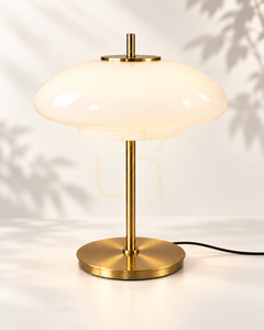 BAZAR BIZAR Alba White Gold Glass Metal Table Lamp M 2 BAZAR BIZAR Alba White Gold Glass Metal Table Lamp M small 2