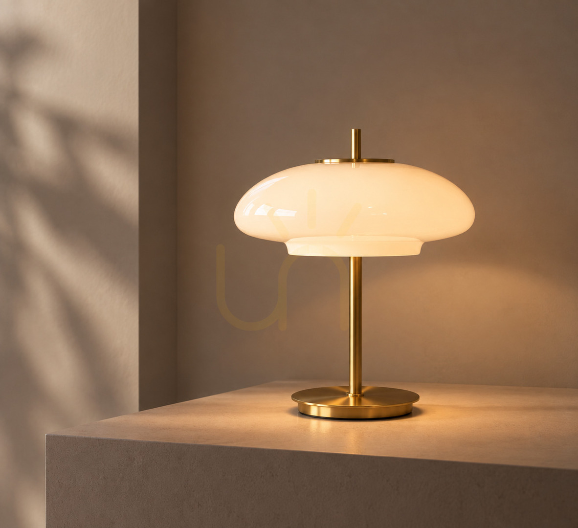 Display BAZAR BIZAR Alba White Gold Glass Metal Table Lamp M BAZAR BIZAR Alba White Gold Glass Metal Table Lamp M