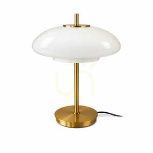Table Lamp BAZAR BIZAR Alba White Gold Glass Metal 49 cm small 1